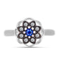 Anillo de Plata con Zafiro Azul Australiano y Topacio Blanco