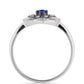 Anillo de Plata con Zafiro Azul Australiano y Topacio Blanco