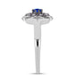 Anillo de Plata con Zafiro Azul Australiano y Topacio Blanco