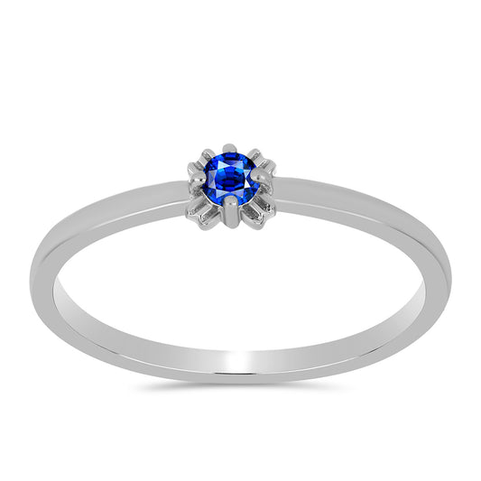 Anillo de Plata con Zafiro Azul Australiano