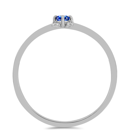 Anillo de Plata con Zafiro Azul Australiano