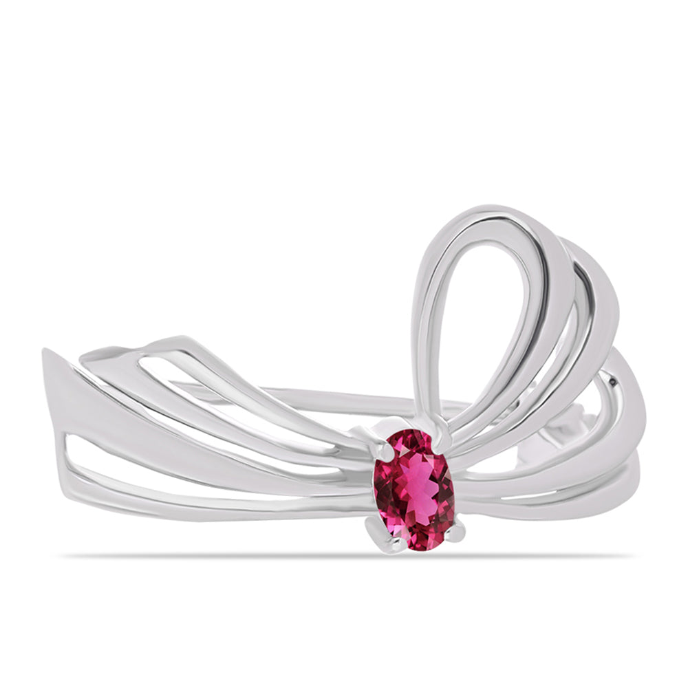 Broche de Plata con Rubelita de Cruzeiro