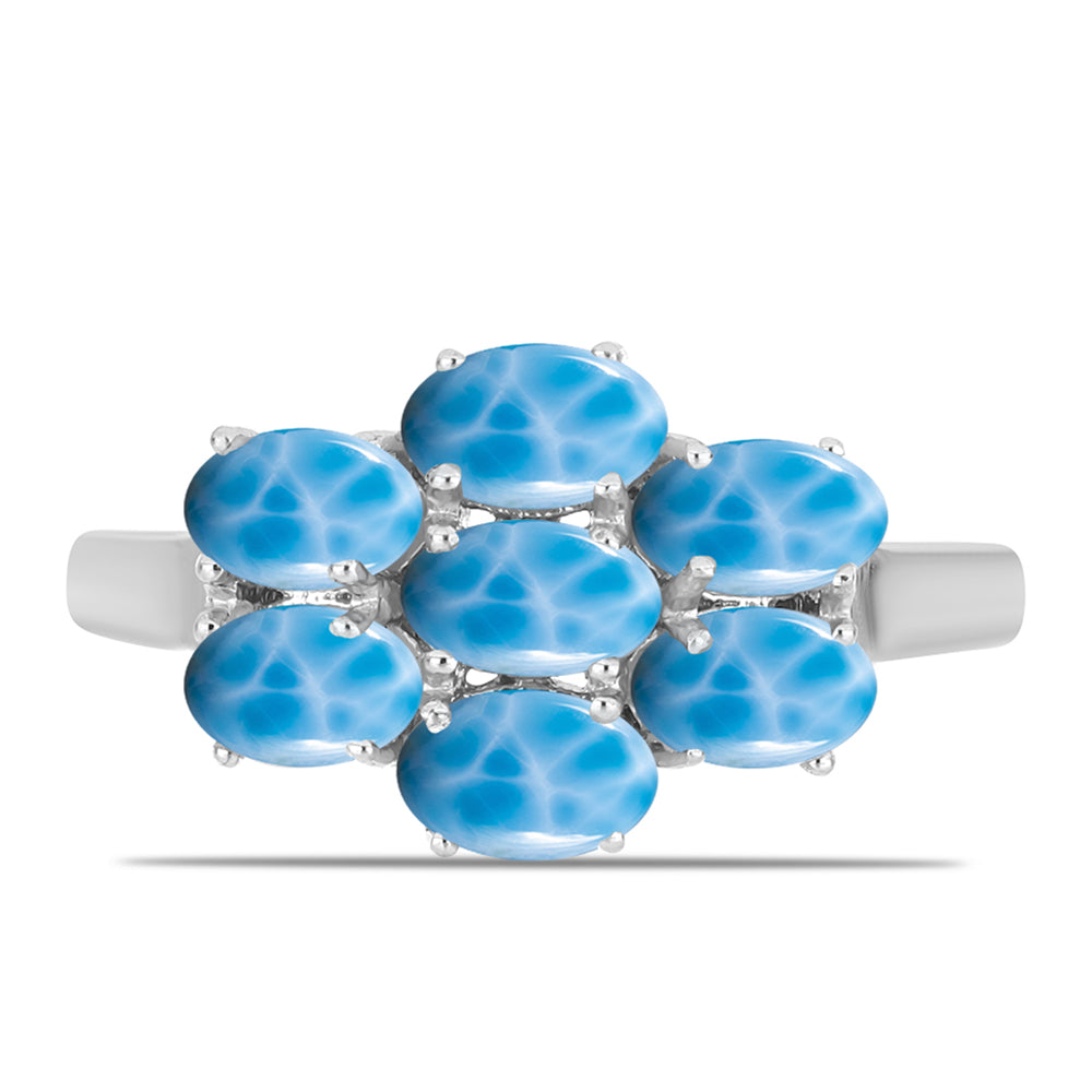 Anillo de Plata con Larimar de Barahona 1 