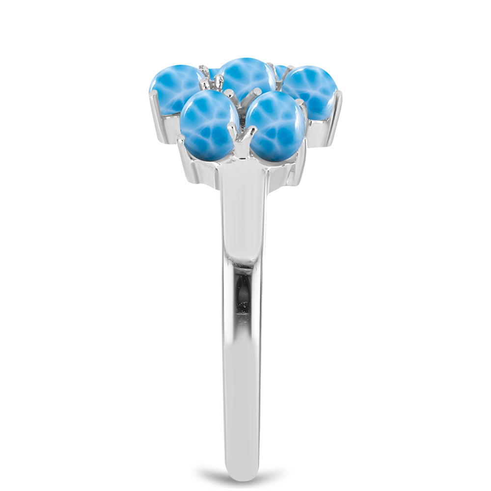 Anillo de Plata con Larimar de Barahona 4 