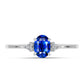 Anillo de Plata con Zafiro Azul Australiano y Topacio Blanco
