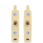 Pendientes de Plata Bañada en Oro con Diamante Cognac y Topacio Blanco