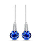 Pendientes de Plata con Zafiro Azul Australiano y Topacio Blanco