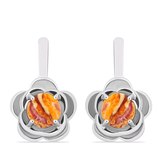 Pendientes de Plata con Jaspe Garra de León