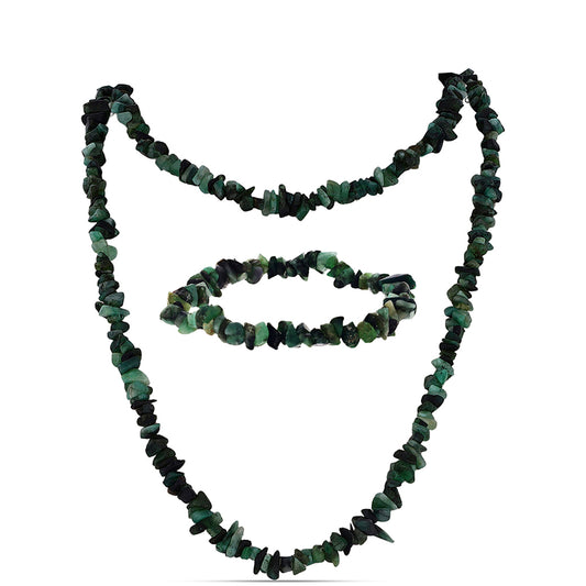 Conjunto Pepita con Esmeralda de Brasil ( Collar +Pulsera )