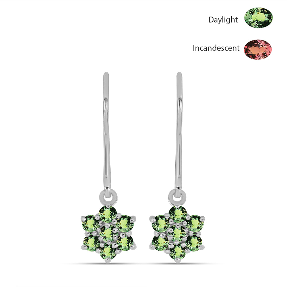 Pendientes de Plata con Alejandrita natural 1 