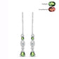 Pendientes de Plata con Alejandrita natural y Topacio Blanco