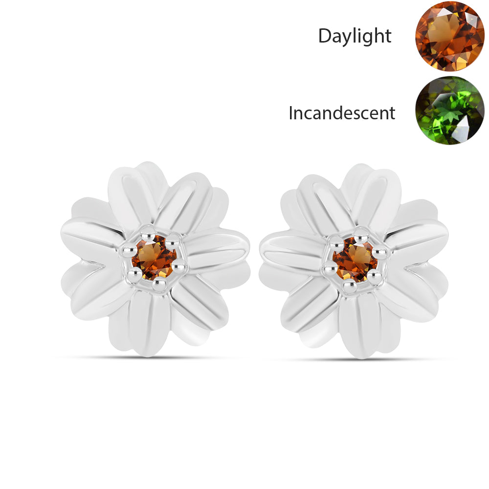 Pendientes de Plata con Zultanita de Anatolia certificado y cultivado en laboratorio