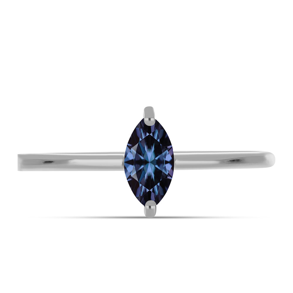Anillo de Plata con Moisanita "Púrpura Imperial" 1 