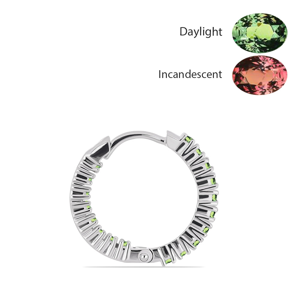 Pendientes de Plata con Alejandrita natural 2 