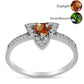 Anillo de Plata con Zultanita de Anatolia certificado y cultivado en laboratorio y Topacio Blanco