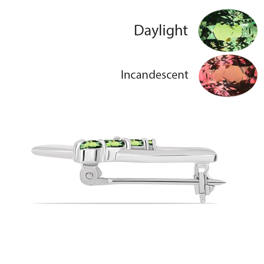 Broche de Plata con Alejandrita natural 2 