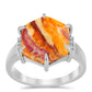 Anillo de Plata con Jaspe Garra de León y Topacio Blanco