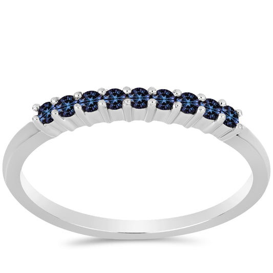 Anillo de Plata con Moisanita "Púrpura Imperial"