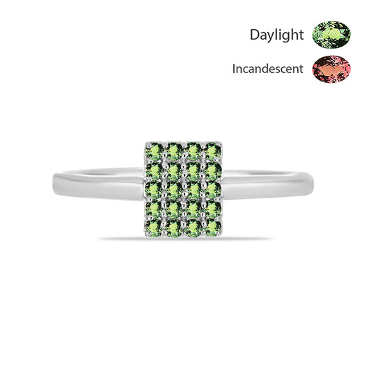 Anillo de Plata con Alejandrita natural