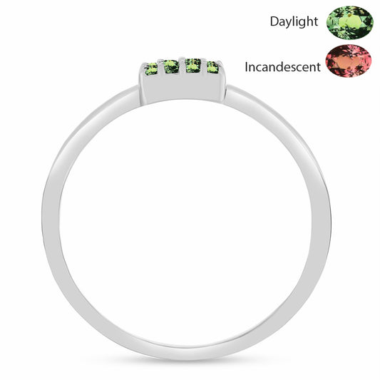 Anillo de Plata con Alejandrita natural