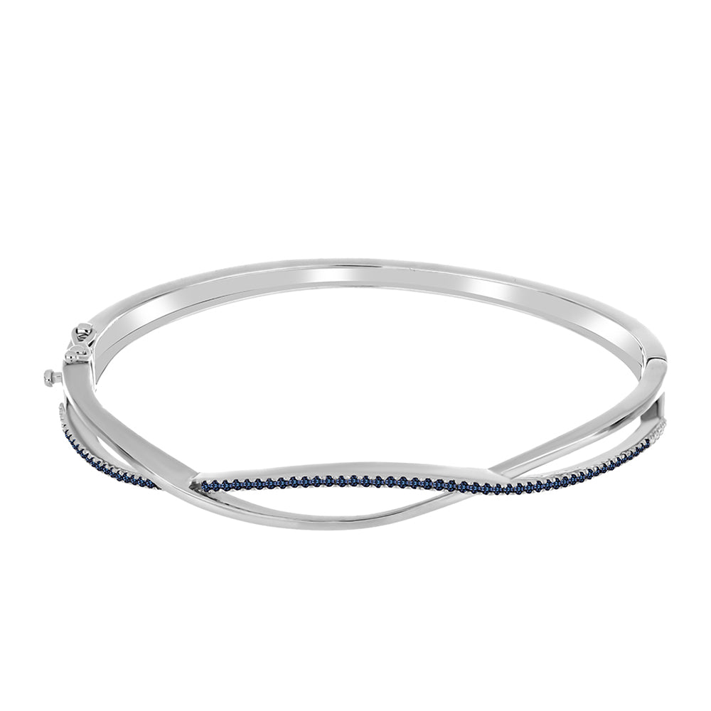 Brazalete de Plata con Moisanita "Púrpura Imperial" 1 