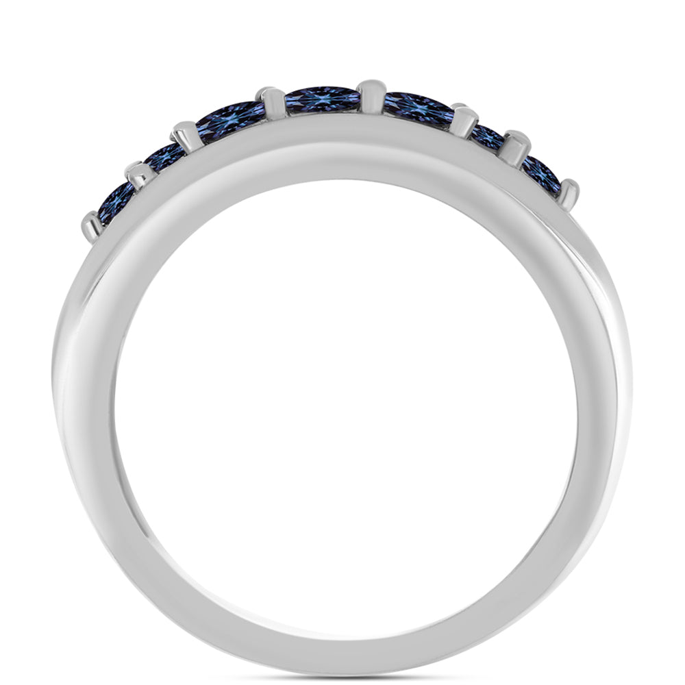Anillo de Plata con Moisanita "Púrpura Imperial" 2 