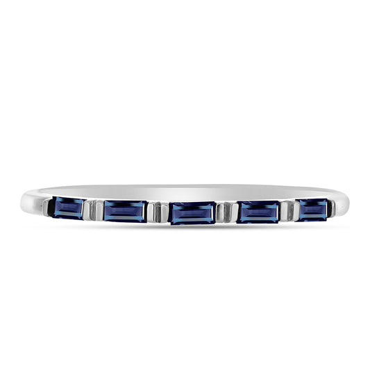 Anillo de Plata con Moisanita "Púrpura Imperial"