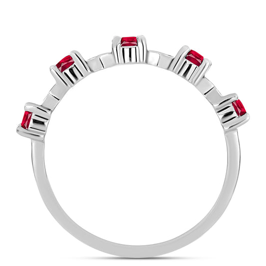 Anillo de Plata con Rubí de Madagascar