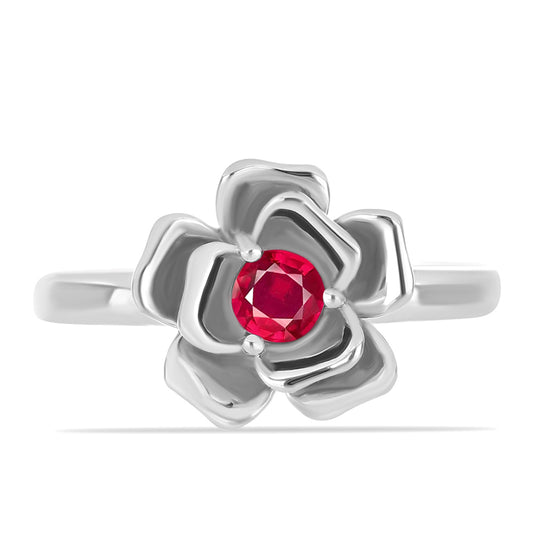 Anillo de Plata con Rubí de Madagascar