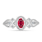 Anillo de Plata con Rubí de Madagascar y Topacio Blanco
