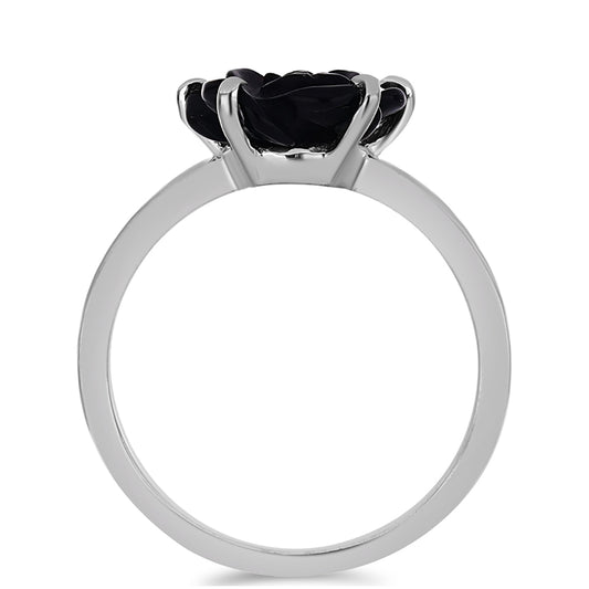 Anillo de Plata con Obsidiana