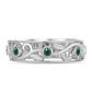 Anillo de Plata con Moissanita azul mar verdosa