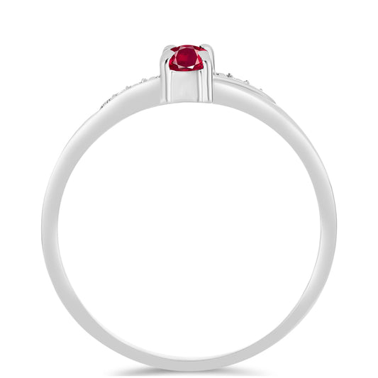 Anillo de Plata con Rubí de Madagascar