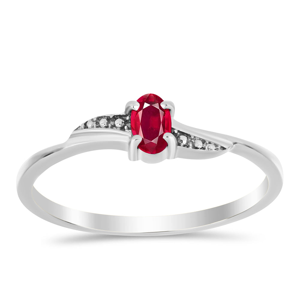 Anillo de Plata con Rubí de Madagascar