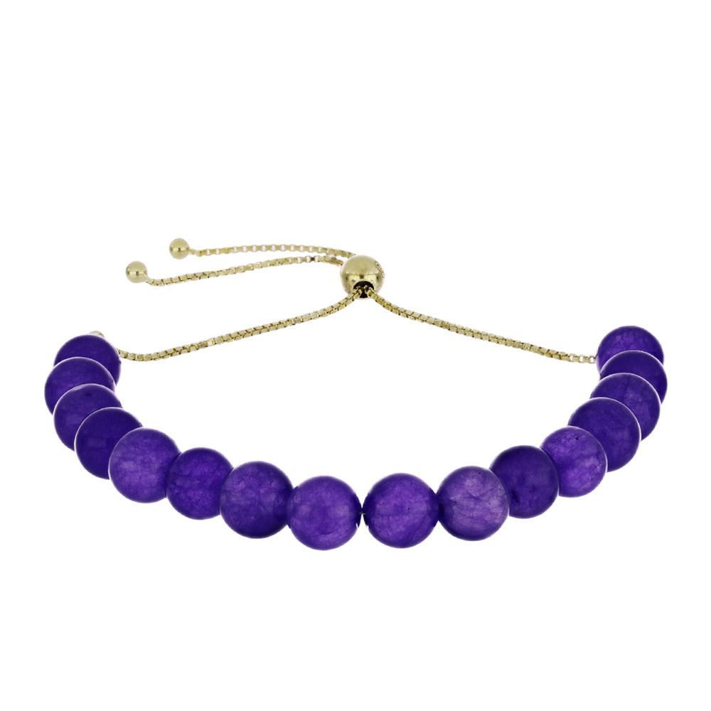 Pulsera de Plata Bañada en Oro con Amatista de Marruecos 1 