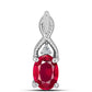 Colgante de Plata con Rubí de Madagascar y Topacio Blanco