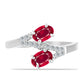 Anillo de Plata con Rubí de Madagascar y Topacio Blanco