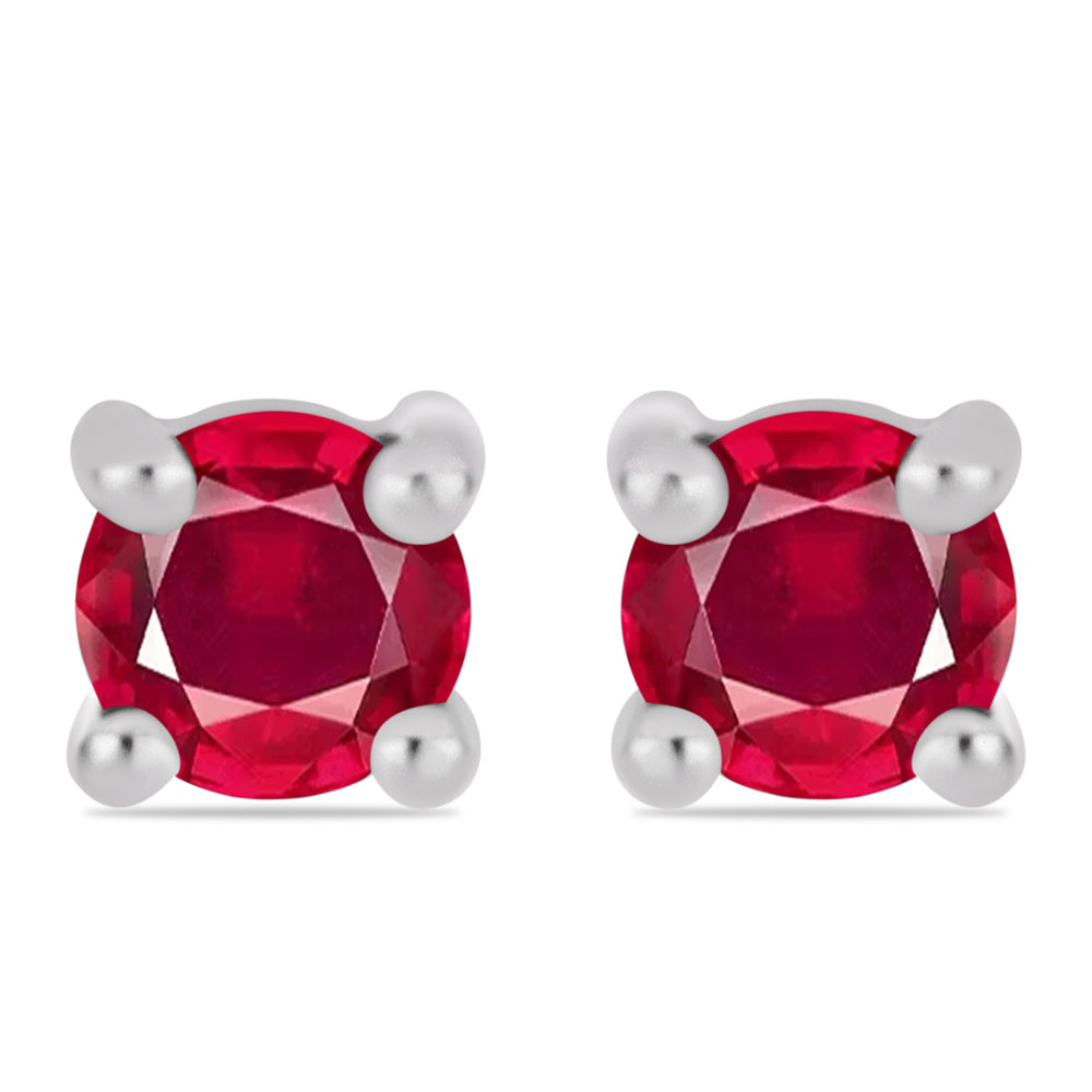 Pendientes de Plata con Rubí de Madagascar 1 