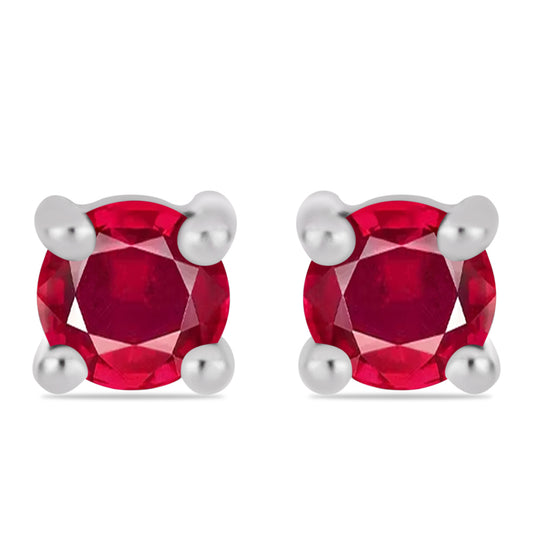 Pendientes de Plata con Rubí de Madagascar