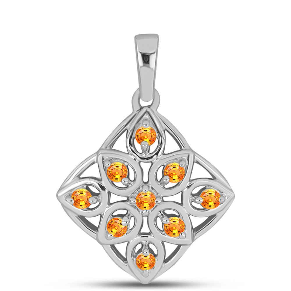 Colgante de Plata con Zafiro Padparadscha