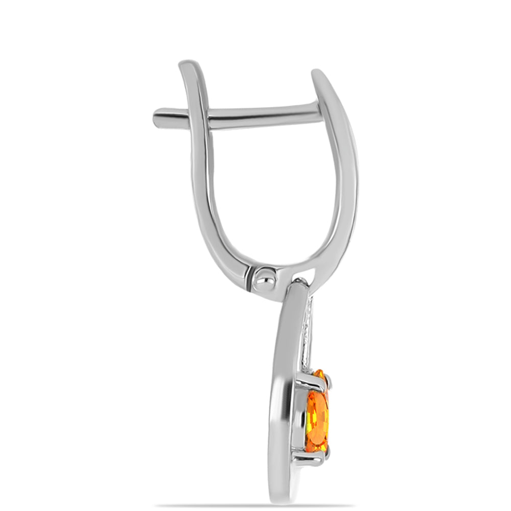 Pendientes de Plata con Zafiro Padparadscha 2 