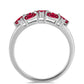 Anillo de Plata con Rubí de Madagascar y Topacio Blanco