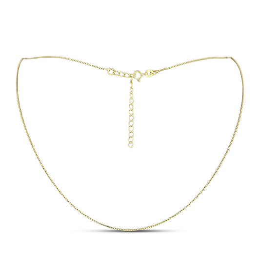 Cadena de Plata Bañada en Oro