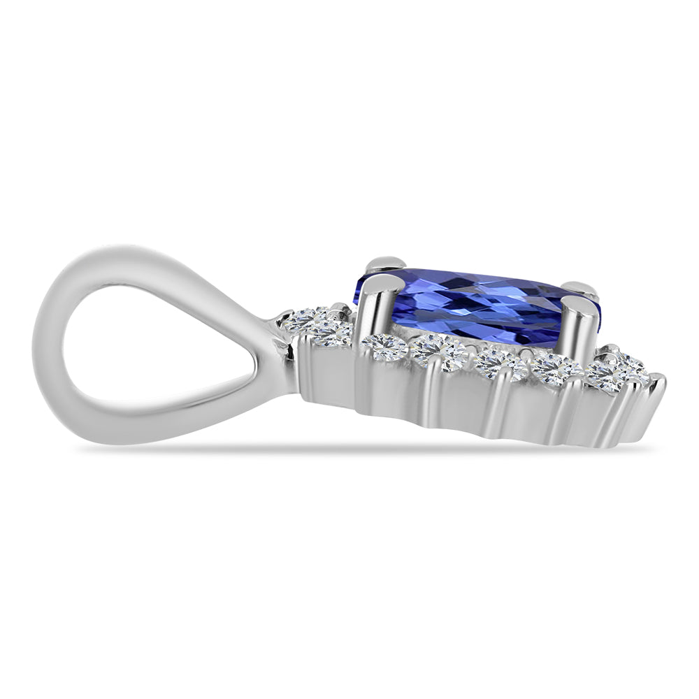 Colgante de Plata con Tanzanita AA y Topacio Blanco 2 
