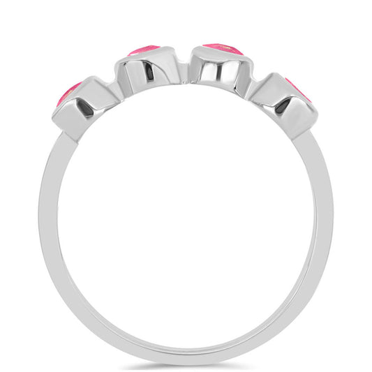 Anillo de Plata con Ópalo Rosa de Lega Dembi