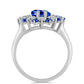 Anillo de Plata con Zafiro Azul Australiano y Topacio Blanco