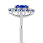 Anillo de Plata con Zafiro Azul Australiano y Topacio Blanco