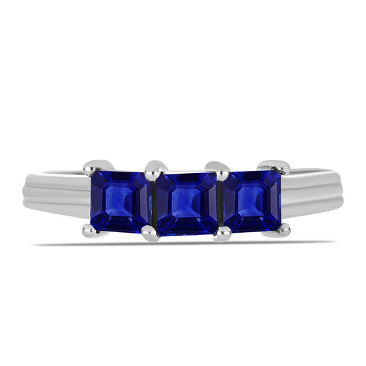 Anillo de Plata con Zafiro Azul Australiano
