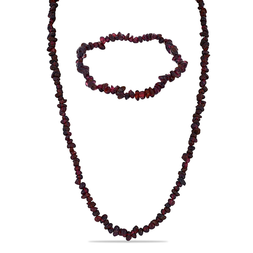 Conjunto Pepita con Granate Barton ( Collar +Pulsera )