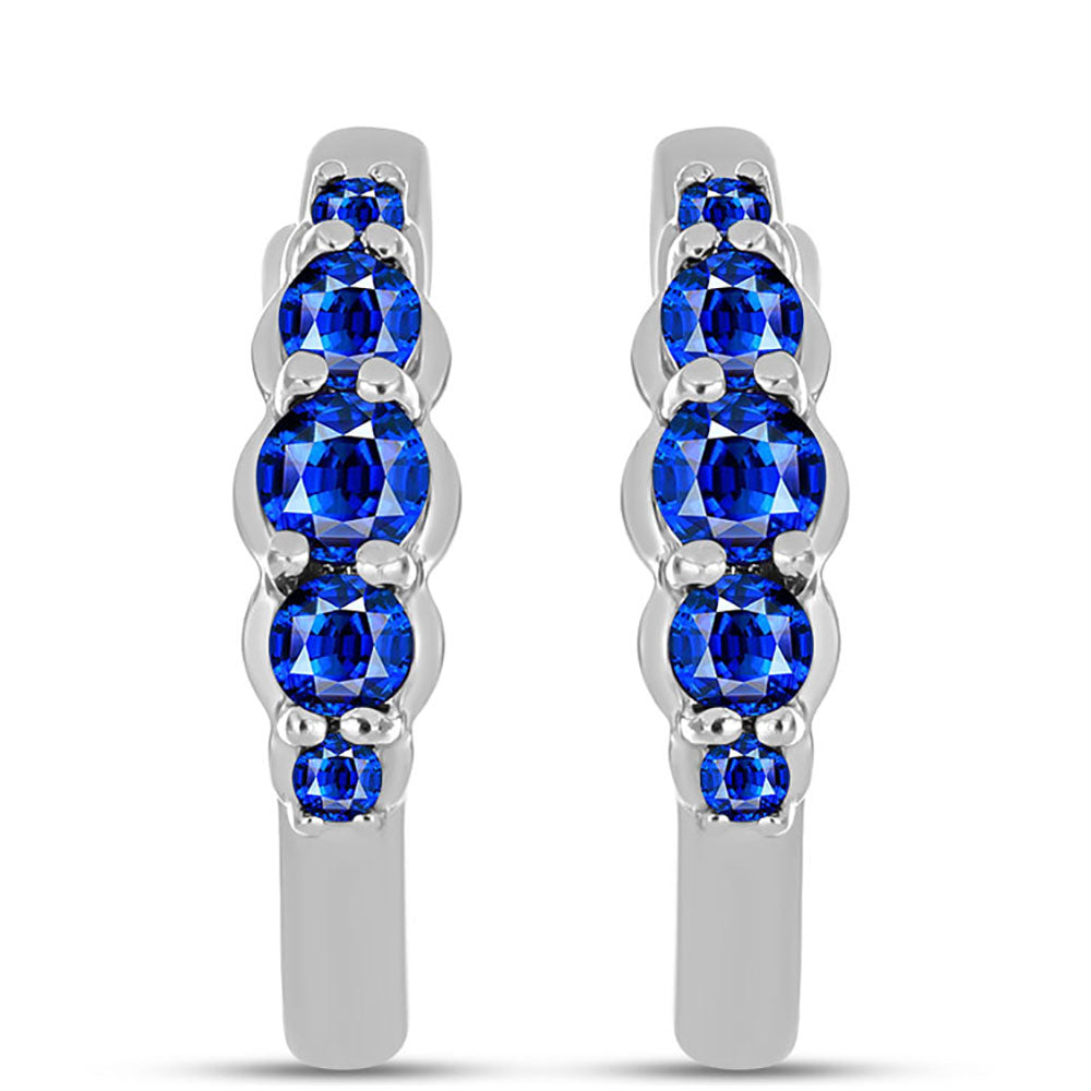 Pendientes de Plata con Zafiro Azul Australiano